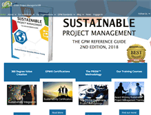 Tablet Screenshot of greenprojectmanagement.org